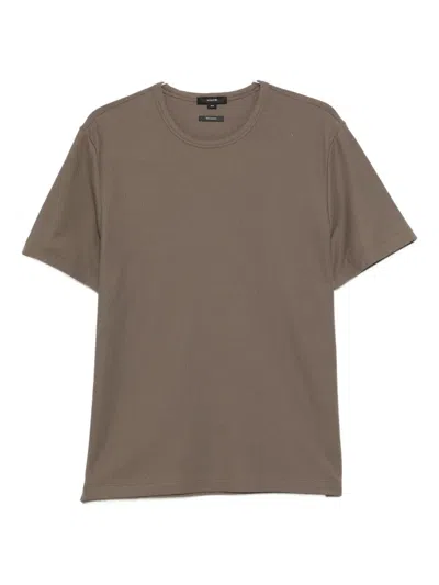 Vince Crew-neck Cotton T-shirt In Brown