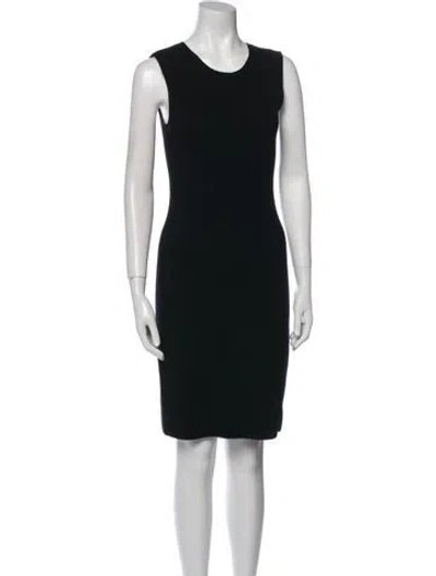 Pre-owned Vince Crew Neck Knee-length Dress In Black