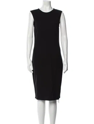 Pre-owned Vince Crew Neck Knee-length Dress In Black