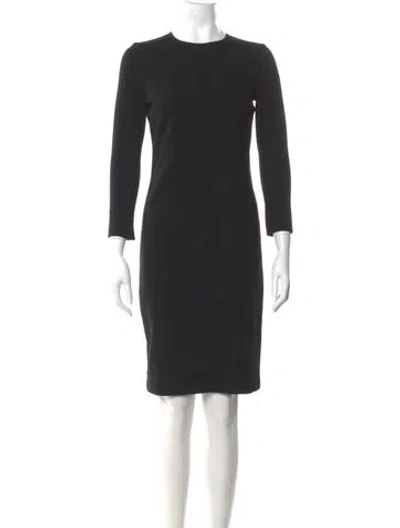 Pre-owned Vince Crew Neck Knee-length Dress In Black