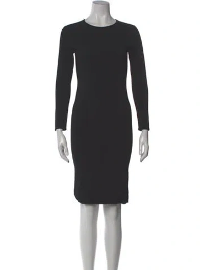 Pre-owned Vince Crew Neck Knee-length Dress In Black