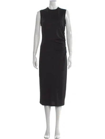Pre-owned Vince Crew Neck Knee-length Dress In Black