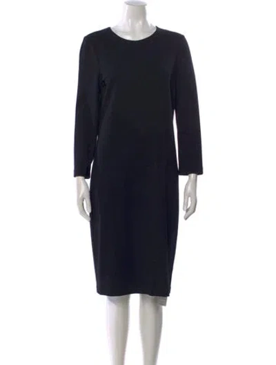 Pre-owned Vince Crew Neck Knee-length Dress In Black
