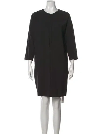 Pre-owned Vince Crew Neck Knee-length Dress In Black