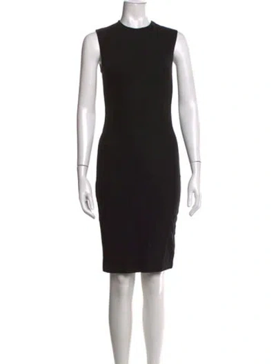 Pre-owned Vince Crew Neck Knee-length Dress In Black
