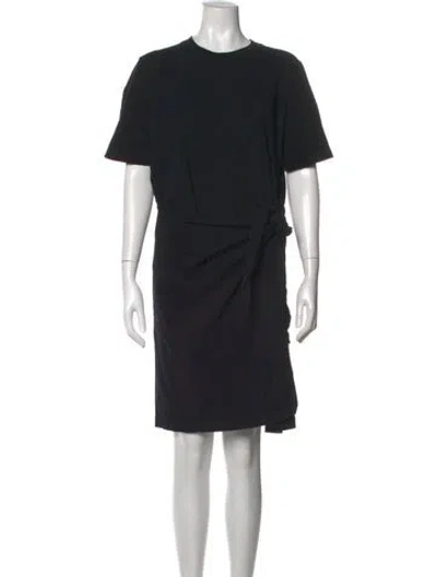 Pre-owned Vince Crew Neck Knee-length Dress In Black