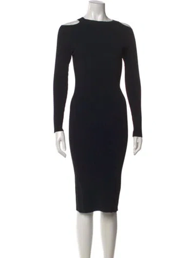 Pre-owned Vince Crew Neck Knee-length Dress In Black