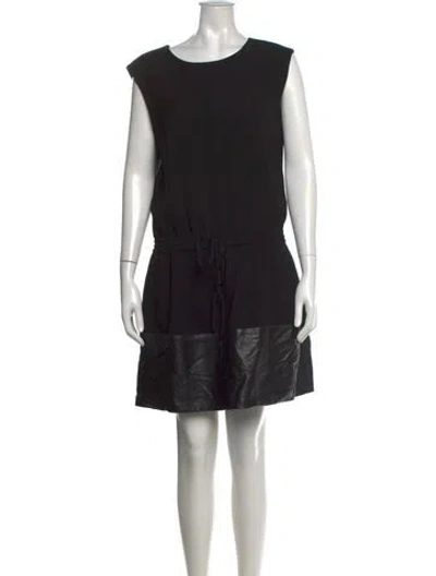 Pre-owned Vince Crew Neck Knee-length Dress In Black