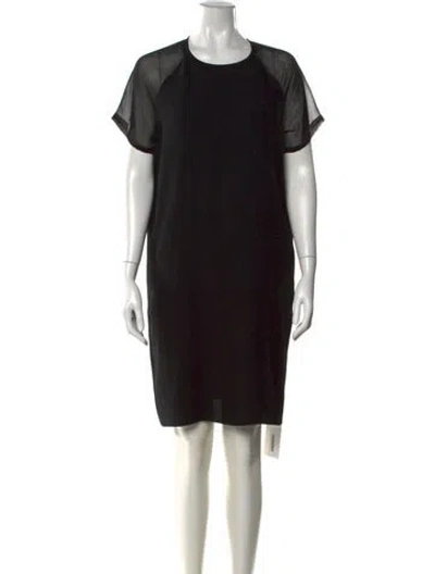 Pre-owned Vince Crew Neck Knee-length Dress In Black