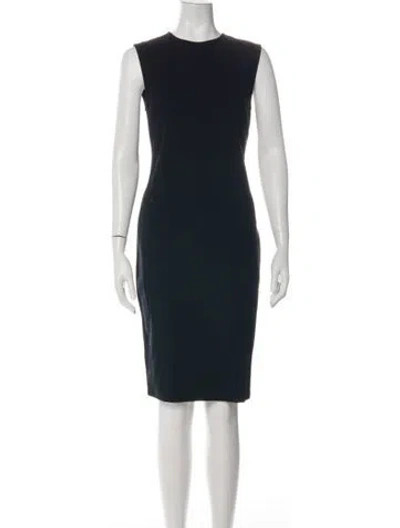 Pre-owned Vince Crew Neck Knee-length Dress In Black