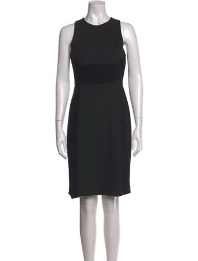 Pre-owned Vince Crew Neck Knee-length Dress In Black