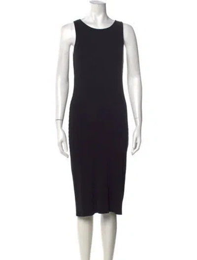 Pre-owned Vince Crew Neck Knee-length Dress In Black
