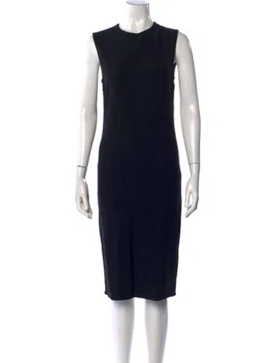 Pre-owned Vince Crew Neck Knee-length Dress In Black
