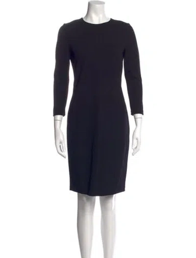 Pre-owned Vince Crew Neck Knee-length Dress In Blue