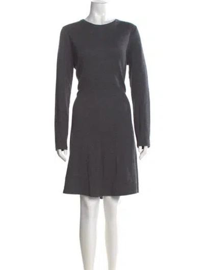 Pre-owned Vince Crew Neck Knee-length Dress In Gray