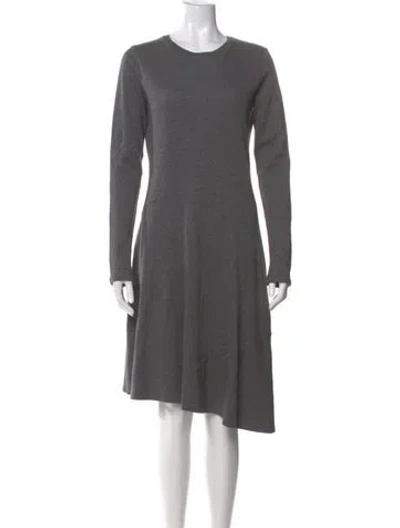 Pre-owned Vince Crew Neck Knee-length Dress In Gray