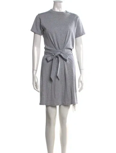 Pre-owned Vince Crew Neck Knee-length Dress In Gray