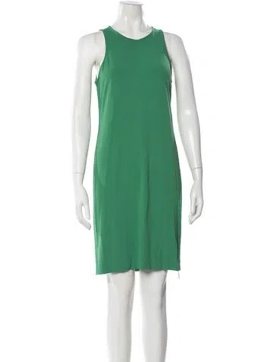 Pre-owned Vince Crew Neck Knee-length Dress In Green