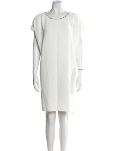 Pre-owned Vince Crew Neck Knee-length Dress W/ Tags In Neutral