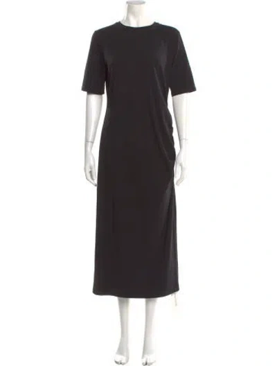 Pre-owned Vince Crew Neck Long Dress In Black