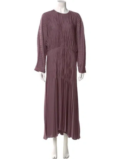 Pre-owned Vince Crew Neck Long Dress In Purple