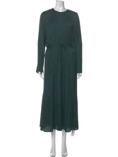Pre-owned Vince Crew Neck Long Dress W/ Tags In Green