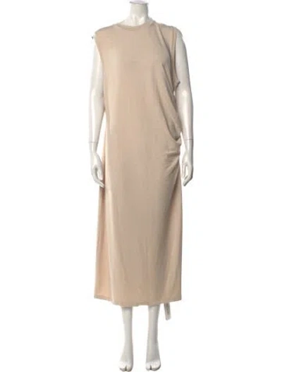 Pre-owned Vince Crew Neck Long Dress W/ Tags In Neutral