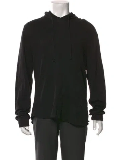 Pre-owned Vince Crew Neck Long Sleeve Hoodie In Black