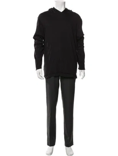 Pre-owned Vince Crew Neck Long Sleeve Hoodie In Black