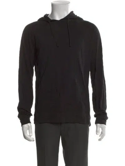 Pre-owned Vince Crew Neck Long Sleeve Hoodie In Black