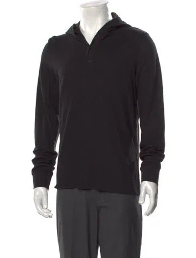 Pre-owned Vince Crew Neck Long Sleeve Hoodie In Black