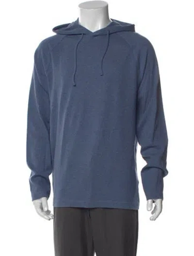 Pre-owned Vince Crew Neck Long Sleeve Hoodie In Blue