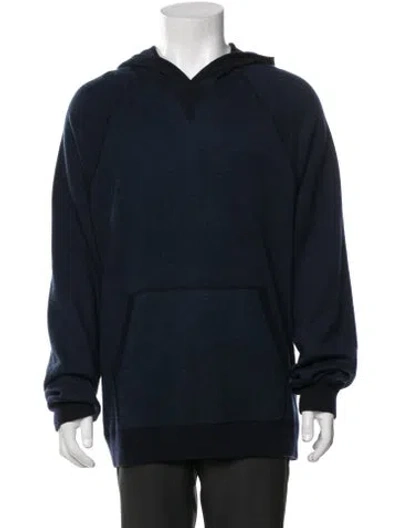 Pre-owned Vince Crew Neck Long Sleeve Hoodie In Blue