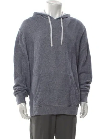 Pre-owned Vince Crew Neck Long Sleeve Hoodie In Blue