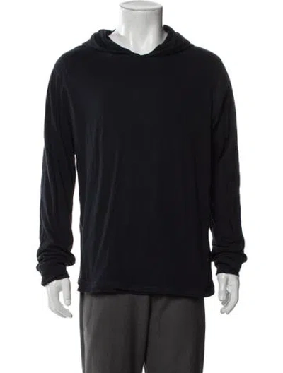 Pre-owned Vince Crew Neck Long Sleeve Hoodie In Blue