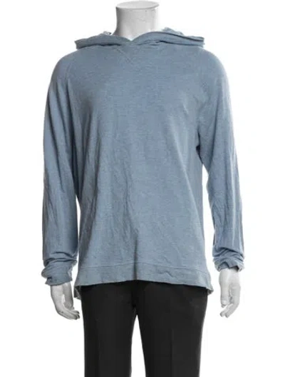 Pre-owned Vince Crew Neck Long Sleeve Hoodie In Blue