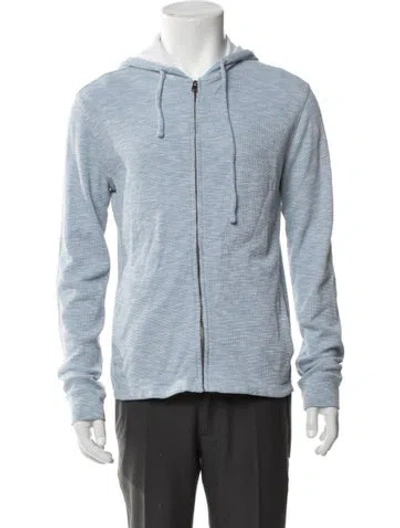 Pre-owned Vince Crew Neck Long Sleeve Hoodie In Blue