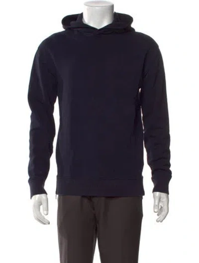 Pre-owned Vince Crew Neck Long Sleeve Hoodie In Blue
