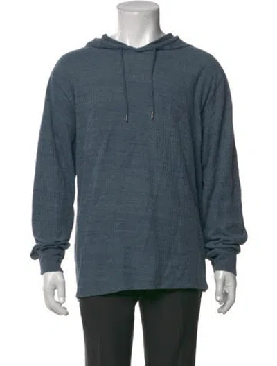Pre-owned Vince Crew Neck Long Sleeve Hoodie In Blue
