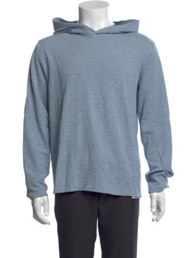 Pre-owned Vince Crew Neck Long Sleeve Hoodie In Blue