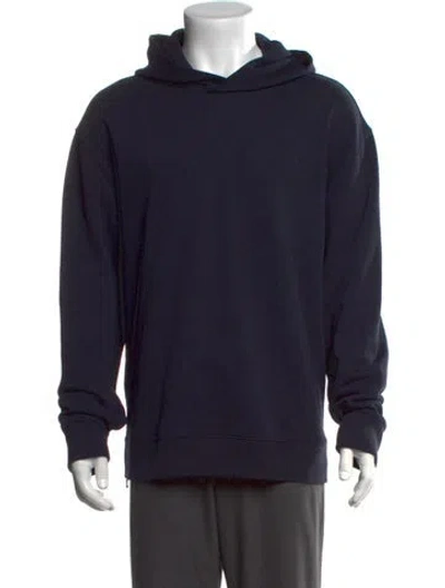 Pre-owned Vince Crew Neck Long Sleeve Hoodie In Blue