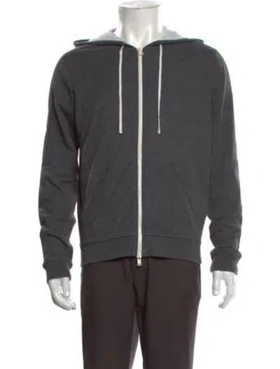 Pre-owned Vince Crew Neck Long Sleeve Hoodie In Gray