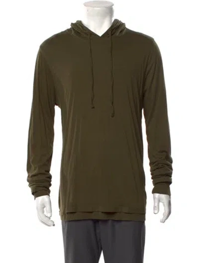 Pre-owned Vince Crew Neck Long Sleeve Hoodie In Green