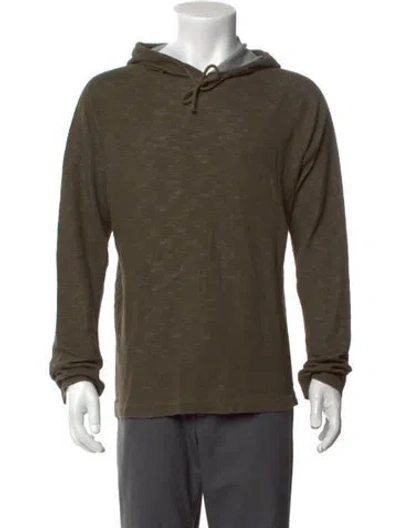 Pre-owned Vince Crew Neck Long Sleeve Hoodie In Green
