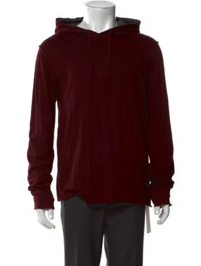Pre-owned Vince Crew Neck Long Sleeve Hoodie In Red