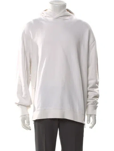 Pre-owned Vince Crew Neck Long Sleeve Hoodie In White