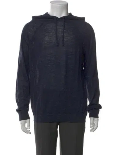 Pre-owned Vince Crew Neck Long Sleeve Polo Sweater W/ Tags In Blue