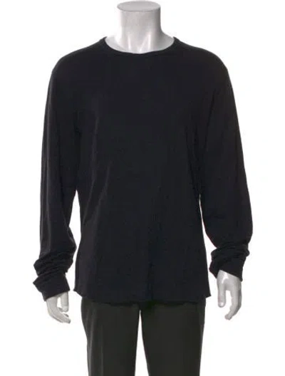 Pre-owned Vince Crew Neck Long Sleeve Pullover In Black