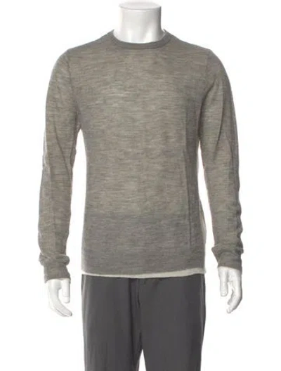 Pre-owned Vince Crew Neck Long Sleeve Pullover In Gray