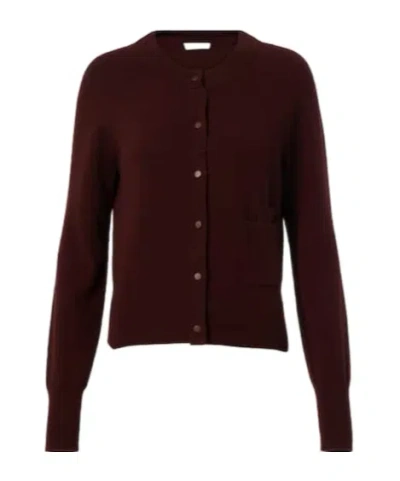Vince Crew Neck Long Sleeve Sweater In Brown